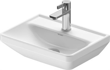 Duravit D-Neo håndvask, 450x335mm, hanehul u/overløb,  glaseret underside